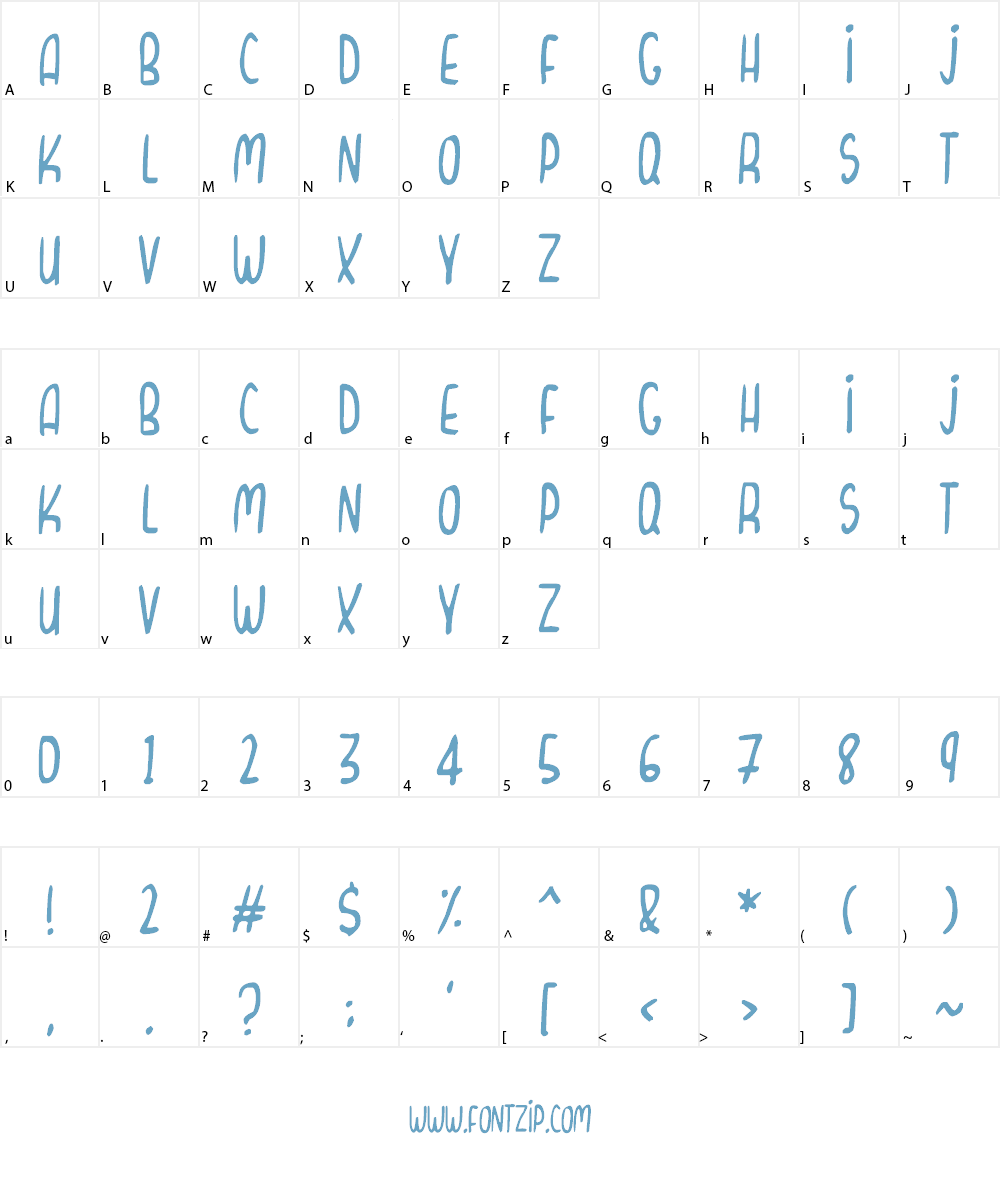Curvy Thins Font Character
